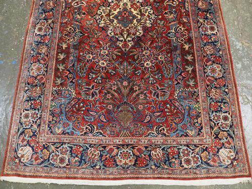 ANTIQUE PERSIAN KASHAN PRAYER RUG WITH SUPERB FLORAL DESIGN CIRCA 1920 - ADDITIONAL PHOTO 4