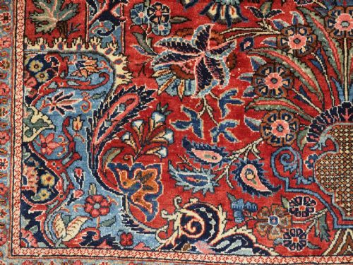 ANTIQUE PERSIAN KASHAN PRAYER RUG WITH SUPERB FLORAL DESIGN CIRCA 1920 - ADDITIONAL PHOTO 13