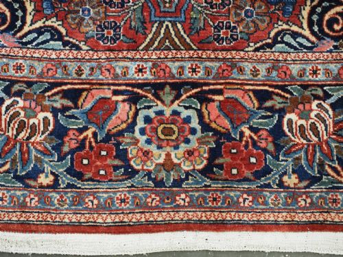 ANTIQUE PERSIAN KASHAN PRAYER RUG WITH SUPERB FLORAL DESIGN CIRCA 1920 - ADDITIONAL PHOTO 14