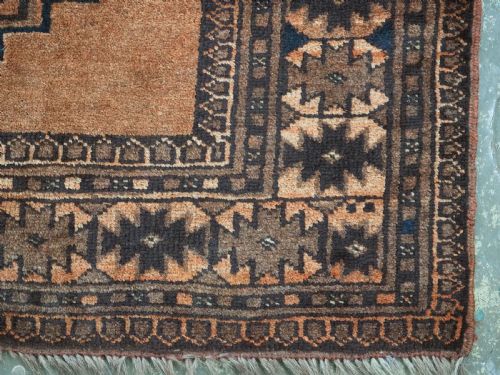 ANTIQUE AFGHAN ERSARI TURKMEN LONG RUG LARGE TURRETED GUL DESIGN CIRCA 1900 - ADDITIONAL PHOTO 13