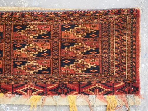 ANTIQUE TEKKE TURKMEN TORBA MAFRASH COMPLTE WITH BACK CIRCA 1880 - ADDITIONAL PHOTO 3
