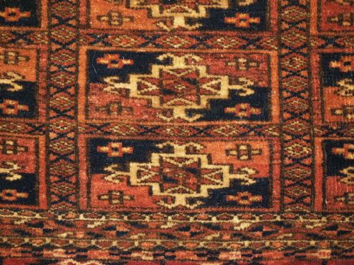 ANTIQUE TEKKE TURKMEN TORBA MAFRASH COMPLTE WITH BACK CIRCA 1880 - ADDITIONAL PHOTO 5