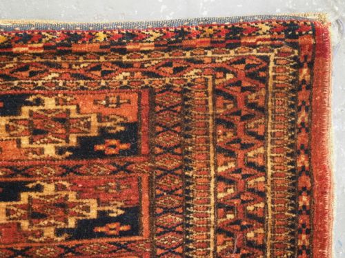 ANTIQUE TEKKE TURKMEN TORBA MAFRASH COMPLTE WITH BACK CIRCA 1880 - ADDITIONAL PHOTO 6