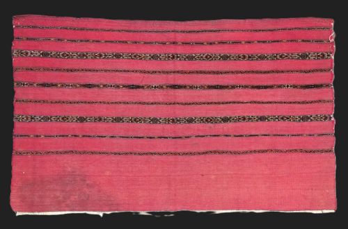 ANTIQUE TEKKE TURKMEN 'KIZIL' CHUVAL FACE FINE WEAVE CIRCA 1880