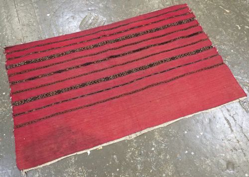 ANTIQUE TEKKE TURKMEN 'KIZIL' CHUVAL FACE FINE WEAVE CIRCA 1880 - ADDITIONAL PHOTO 1