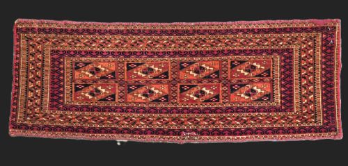 ANTIQUE TEKKE TURKMEN TORBA MAFRASH FACE WITH 'AINA GUL' DESIGN CIRCA 1880