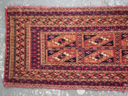 ANTIQUE TEKKE TURKMEN TORBA MAFRASH FACE WITH 'AINA GUL' DESIGN CIRCA 1880 - ADDITIONAL PHOTO 1