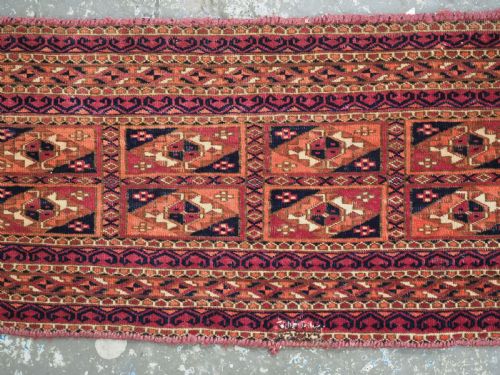 ANTIQUE TEKKE TURKMEN TORBA MAFRASH FACE WITH 'AINA GUL' DESIGN CIRCA 1880 - ADDITIONAL PHOTO 2