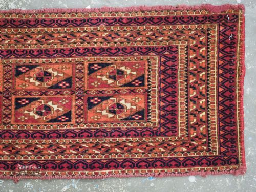 ANTIQUE TEKKE TURKMEN TORBA MAFRASH FACE WITH 'AINA GUL' DESIGN CIRCA 1880 - ADDITIONAL PHOTO 3
