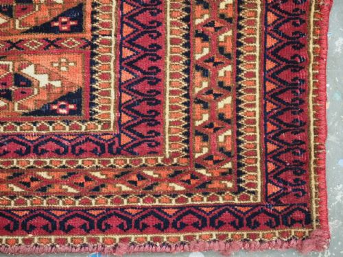 ANTIQUE TEKKE TURKMEN TORBA MAFRASH FACE WITH 'AINA GUL' DESIGN CIRCA 1880 - ADDITIONAL PHOTO 9