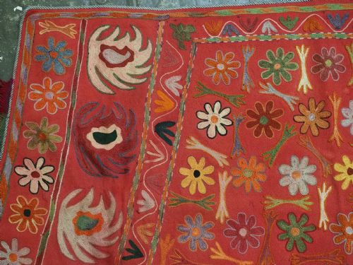ANTIQUE UZBEK LAKAI TRIBAL EMBROIDERED HORSE COVER SADDLE RUG CIRCA 1920 - ADDITIONAL PHOTO 4