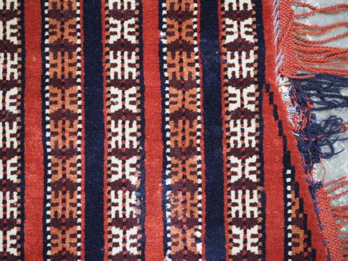 ANTIQUE YOMUT TURKMEN HORSE COVER BLANKET FOR CEREMONIAL USE CIRCA 1920 - ADDITIONAL PHOTO 9