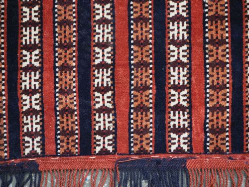 ANTIQUE YOMUT TURKMEN HORSE COVER BLANKET FOR CEREMONIAL USE CIRCA 1920 - ADDITIONAL PHOTO 11