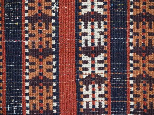 ANTIQUE YOMUT TURKMEN HORSE COVER BLANKET FOR CEREMONIAL USE CIRCA 1920 - ADDITIONAL PHOTO 12