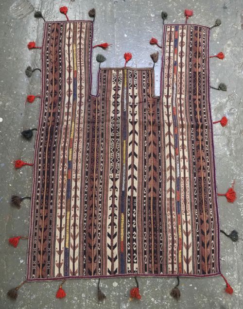 ANTIQUE NORTHERN AFGHAN CEREMONIAL HORSE BLANKET COVER CIRCA 1900