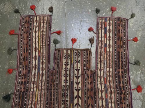 ANTIQUE NORTHERN AFGHAN CEREMONIAL HORSE BLANKET COVER CIRCA 1900 - ADDITIONAL PHOTO 5