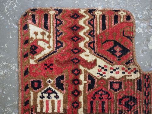 ANTIQUE ERSARI BESHIR TURKMEN SADDLE RUG COVER CIRCA 1880 - ADDITIONAL PHOTO 2