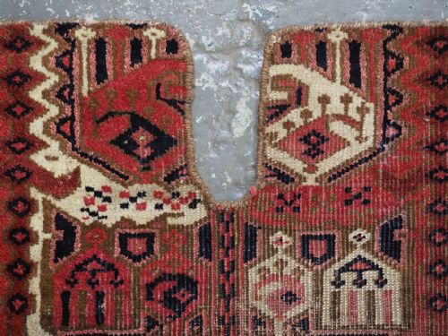 ANTIQUE ERSARI BESHIR TURKMEN SADDLE RUG COVER CIRCA 1880 - ADDITIONAL PHOTO 3
