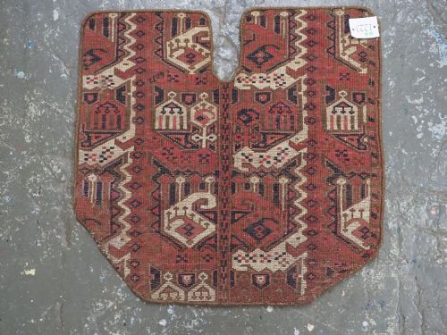 ANTIQUE ERSARI BESHIR TURKMEN SADDLE RUG COVER CIRCA 1880 - ADDITIONAL PHOTO 10
