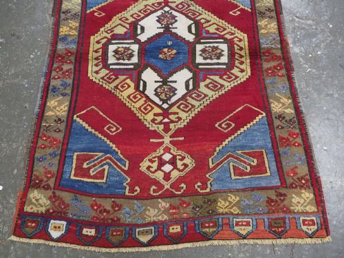 ANTIQUE TURKISH KONYA KARAPINAR LONG RUG RUNNER SUPERB COLOURS CIRCA 1900 - ADDITIONAL PHOTO 5