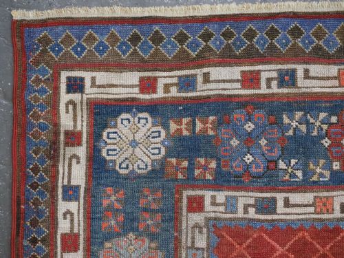 ANTIQUE CAUCASIAN TALISH LONG RUG RUNNER LATTICE DESIGN CIRCA 1880 - ADDITIONAL PHOTO 6