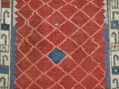 ANTIQUE CAUCASIAN TALISH LONG RUG RUNNER LATTICE DESIGN CIRCA 1880 - ADDITIONAL PHOTO 10