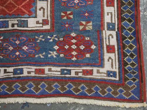 ANTIQUE CAUCASIAN TALISH LONG RUG RUNNER LATTICE DESIGN CIRCA 1880 - ADDITIONAL PHOTO 13
