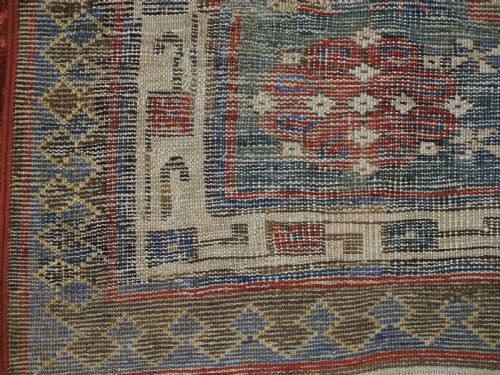 ANTIQUE CAUCASIAN TALISH LONG RUG RUNNER LATTICE DESIGN CIRCA 1880 - ADDITIONAL PHOTO 14