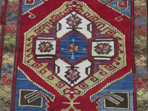 ANTIQUE TURKISH KONYA KARAPINAR LONG RUG RUNNER SUPERB COLOURS CIRCA 1900 - ADDITIONAL PHOTO 10