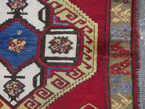 ANTIQUE TURKISH KONYA KARAPINAR LONG RUG RUNNER SUPERB COLOURS CIRCA 1900 - ADDITIONAL PHOTO 12