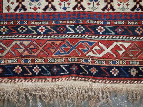 ANTIQUE CAUCASIAN DAGESTAN PRAYER RUG FLORAL LATTICE DESIGN ORIGINAL CONDITION CIRCA 185060 - ADDITIONAL PHOTO 12