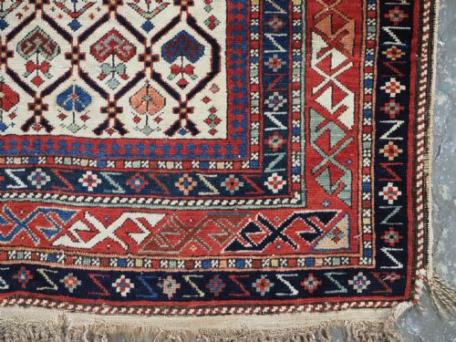 ANTIQUE CAUCASIAN DAGESTAN PRAYER RUG FLORAL LATTICE DESIGN ORIGINAL CONDITION CIRCA 185060 - ADDITIONAL PHOTO 13