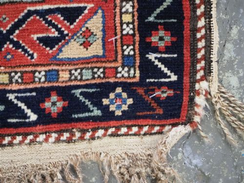 ANTIQUE CAUCASIAN DAGESTAN PRAYER RUG FLORAL LATTICE DESIGN ORIGINAL CONDITION CIRCA 185060 - ADDITIONAL PHOTO 14