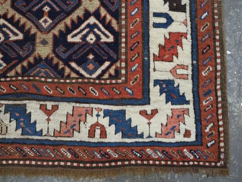ANTIQUE CAUCASIAN GENDJE OR SHAHSAVAN RUNNER WITH LATTICE DESIGN CIRCA 1880 - ADDITIONAL PHOTO 14