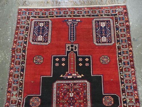 ANTIQUE CAUCASIAN KUBA REGION KONAGKEND RUG WITH CRUCIFORM MEDALLION CIRCA 190010 - ADDITIONAL PHOTO 2