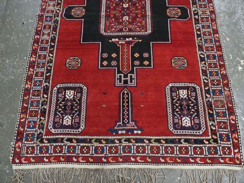ANTIQUE CAUCASIAN KUBA REGION KONAGKEND RUG WITH CRUCIFORM MEDALLION CIRCA 190010 - ADDITIONAL PHOTO 4