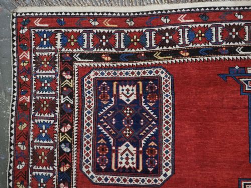 ANTIQUE CAUCASIAN KUBA REGION KONAGKEND RUG WITH CRUCIFORM MEDALLION CIRCA 190010 - ADDITIONAL PHOTO 6