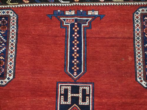 ANTIQUE CAUCASIAN KUBA REGION KONAGKEND RUG WITH CRUCIFORM MEDALLION CIRCA 190010 - ADDITIONAL PHOTO 7