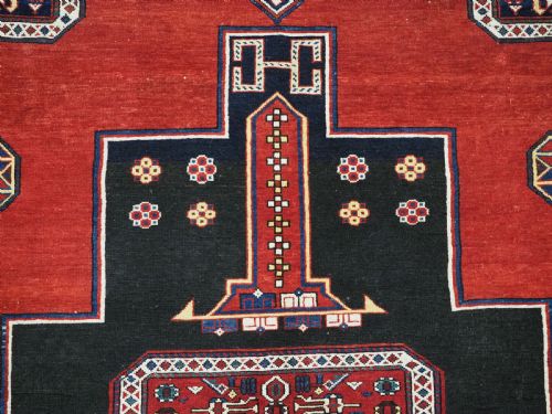ANTIQUE CAUCASIAN KUBA REGION KONAGKEND RUG WITH CRUCIFORM MEDALLION CIRCA 190010 - ADDITIONAL PHOTO 9