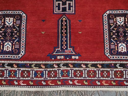 ANTIQUE CAUCASIAN KUBA REGION KONAGKEND RUG WITH CRUCIFORM MEDALLION CIRCA 190010 - ADDITIONAL PHOTO 12