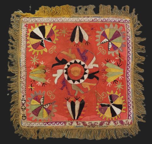 Antique Uzbek Lakai Tribe Ilgich, Dowry Embroidery for Wall Hanging, Circa 1900.
