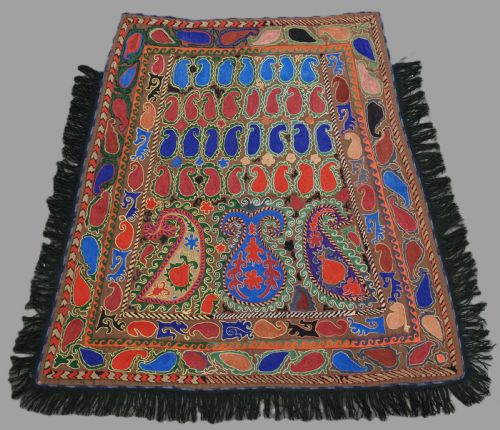 Antique Embroidered Ceremonial Horse / Saddle Cover by the Lakai Tribe, Uzbekistan, Circa 1920.