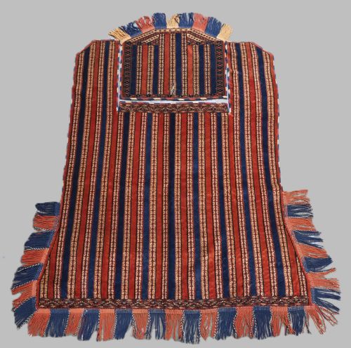 Antique Yomut Turkmen Horse Cover / Blanket & Saddle Rug, Scarce Ceremonial Item, Circa 1890.