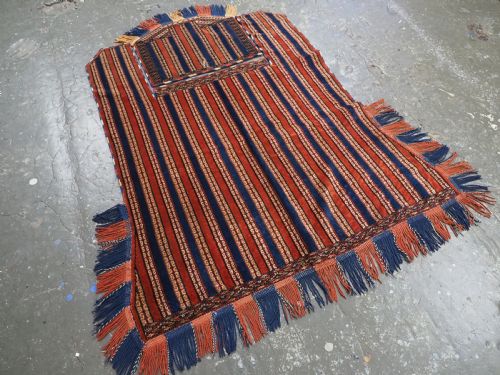 fig 2. ANTIQUE YOMUT TURKMEN HORSE COVER / BLANKET & SADDLE RUG, SCARCE CEREMONIAL ITEM, CIRCA 1890.