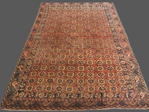 Antique Afghan Village Carpet with Ersari Beshir Turkmen Design, Circa 1900/20.