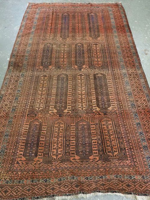 Antique Western Afghan Baluch Carpet with 'Kalam Donneh' Design, Circa 1900.