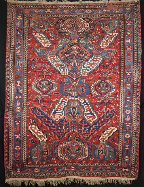 Antique Caucasian Soumak with Scarce 'Dragon' Design, 2nd Half 19th Century.