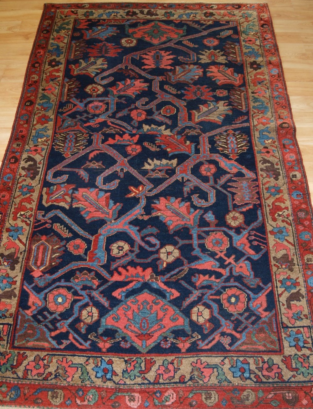 ANTIQUE KURDISH RUG, GREATER HAMADAN REGION, VERY RARE DESIGN, CIRCA 1920