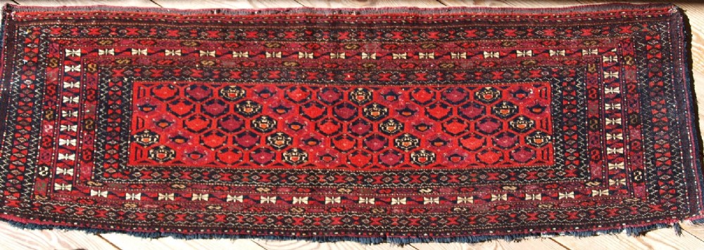 ANTIQUE SARYK TURKMEN SHEMLE GUL TORBA WITH SILK HIGHLIGHTS, CIRCA 1900