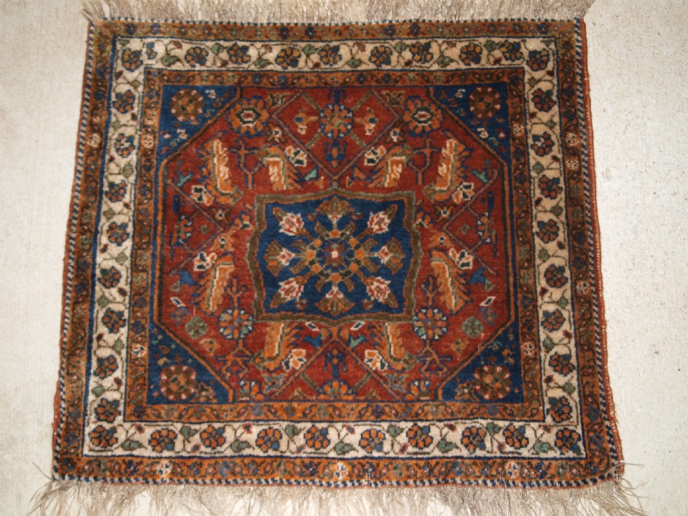 ANTIQUE QASHQAI SADDLE BAG FACE, CIRCA 1900.